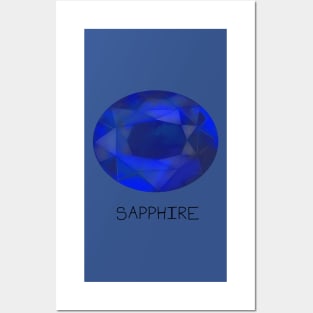 Sapphire Crystal September Birthstone Posters and Art